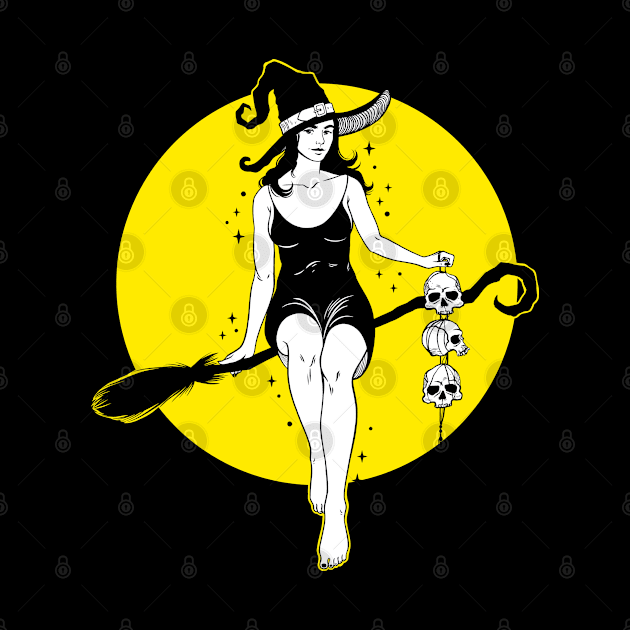 Broom Rider Witch by OccultOmaStore