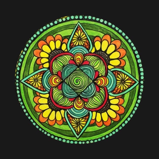 Harvest Flower Mandala by AmeUmiShop