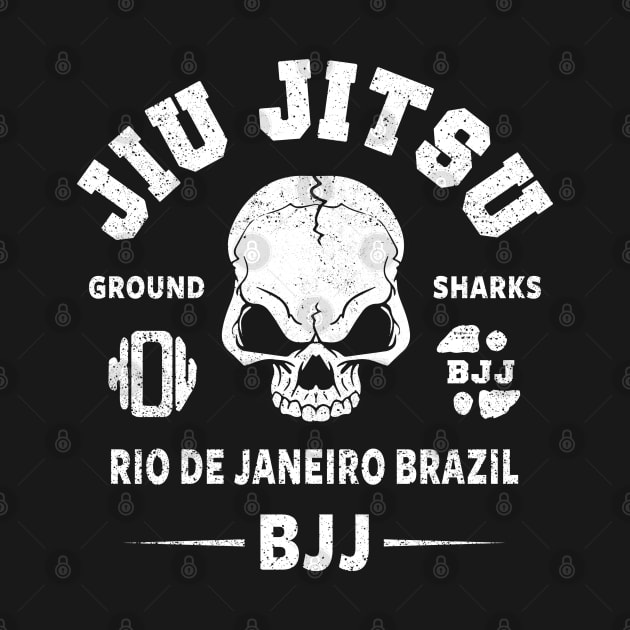 JIU JITSU - GROUND SHARKS - BJJ by Tshirt Samurai