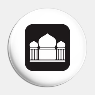 White Mosque Icon Pin