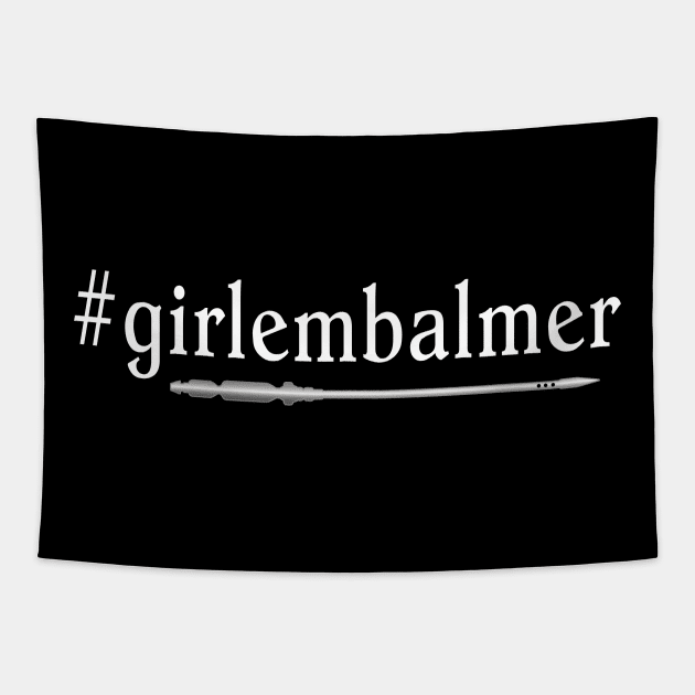 #girlembalmer Girl Embalmer Trocar Design Tapestry by Graveyard Gossip