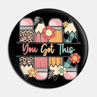 Groovy Motivational Testing Day Teacher Student You Got This Pin