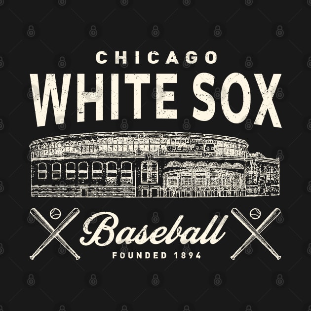 Vintage Chicago White Sox Comiskey Park by Buck Tee Originals by Buck Tee