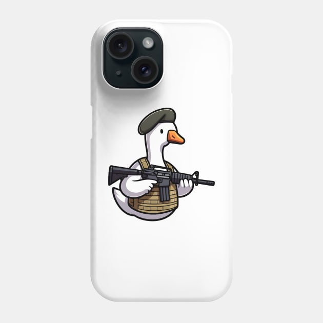 Tactical Goose Phone Case by Rawlifegraphic