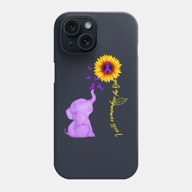 Alzheimers awareness Phone Case by Anonic