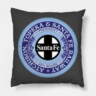Atchison Topeka and Santa Fe Railway (18XX Style) Pillow