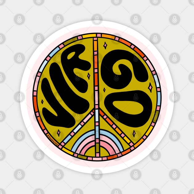 Virgo Peace Sign Magnet by Doodle by Meg