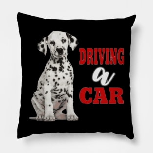 Dogs driving a Car Pillow