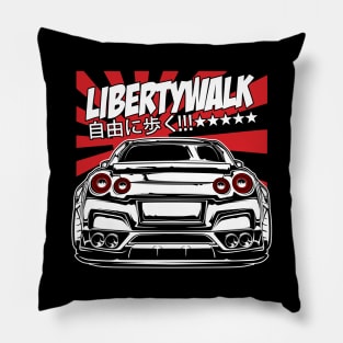 GTR R35 Libertywalk (White Print) Pillow