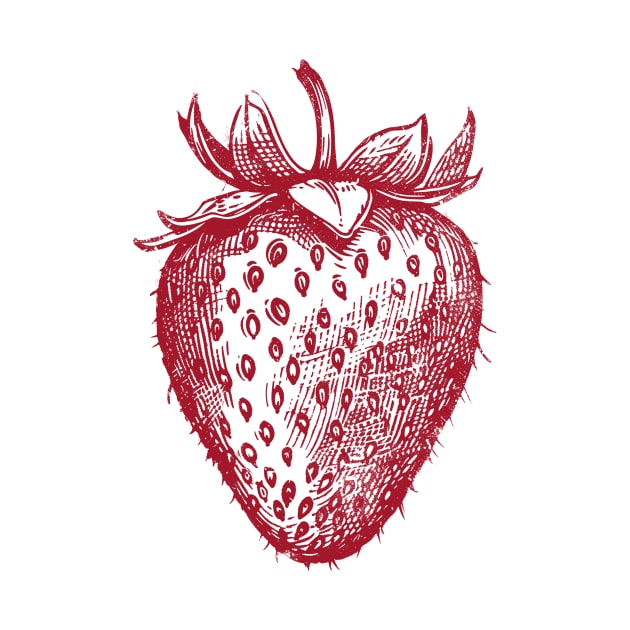 Strawberry Fruit Retro by antrazdixonlda