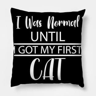 I Was Normal Until I Got My First Cat Pillow