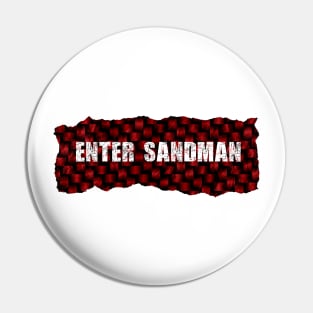 Enter Sandman Ripped Flannel Pin