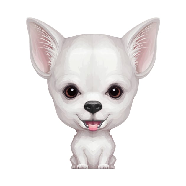 White Smooth Coat Chihuahua by stonemask