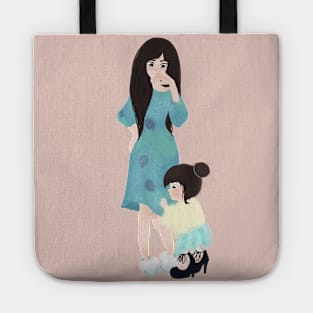 Asian Mom and Daughter Tote
