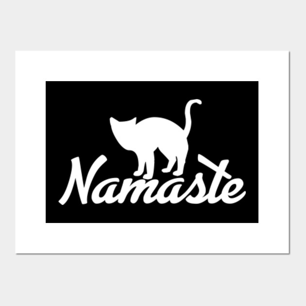 Namaste Funny Yoga Cat Exotic Ragdoll Gift For Her Yoga Poster