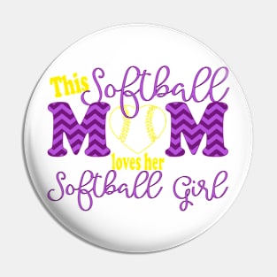 Softball Mom Pin