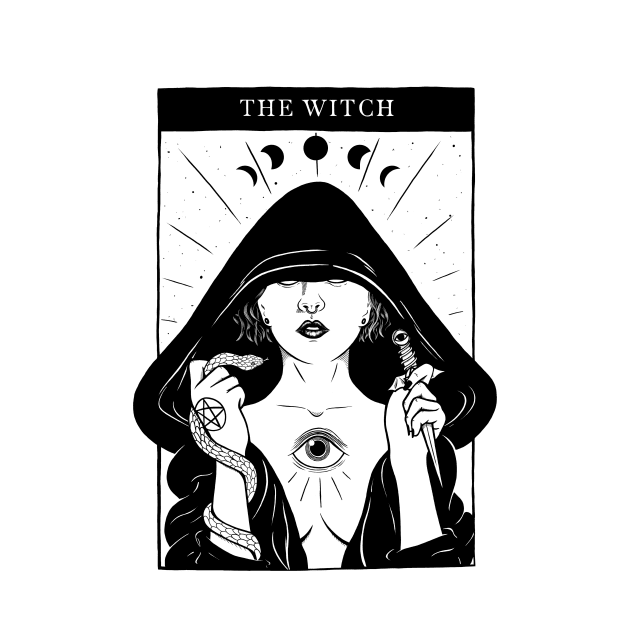 The Witch - Tarot Card by olddesigntees