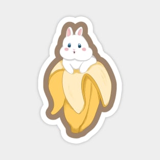 Pop Up Bunny inside Banana _ Bunniesmee Magnet