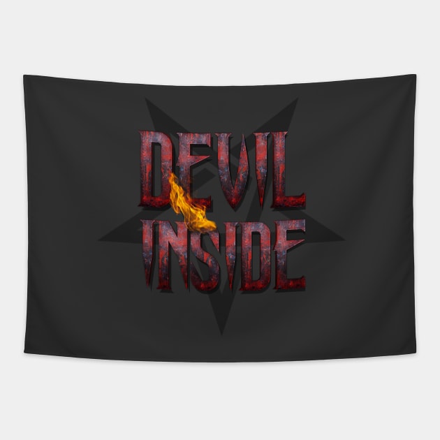 DEVIL INSIDE - Satan / Horror / Devil Tapestry by badbugs