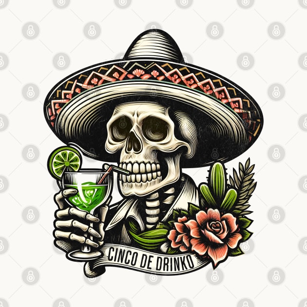 Cinco De Mayo Skull by BeanStiks