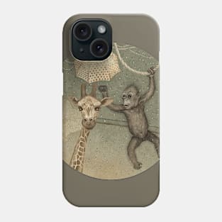 Monkey and giraffe Phone Case