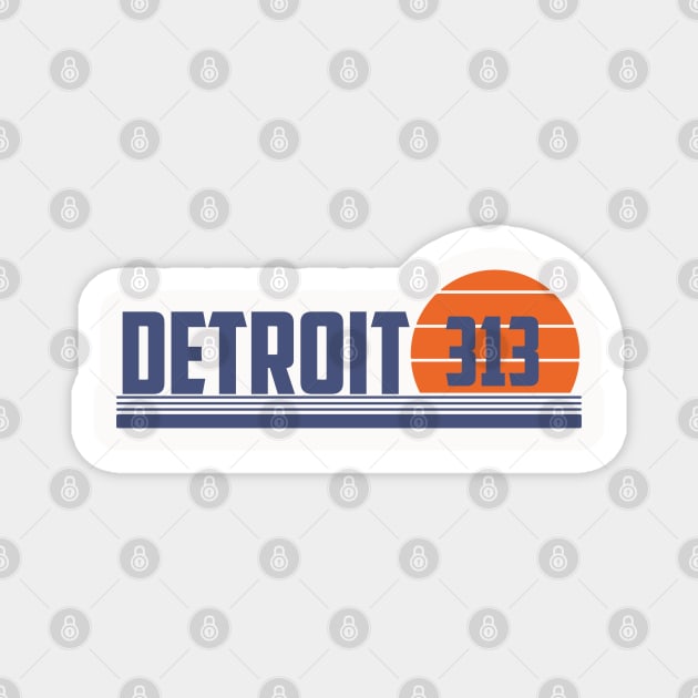 313 Detroit Michigan Area Code Magnet by Eureka Shirts