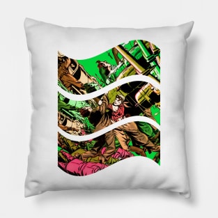 Retro Vintage Comic Fantasy Scifi Popart Funny Old Pillow