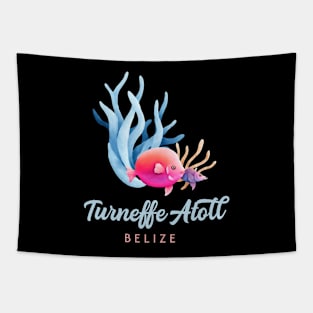 Turneffe Atoll Belize Caribbean Coral Reef Fish Tapestry