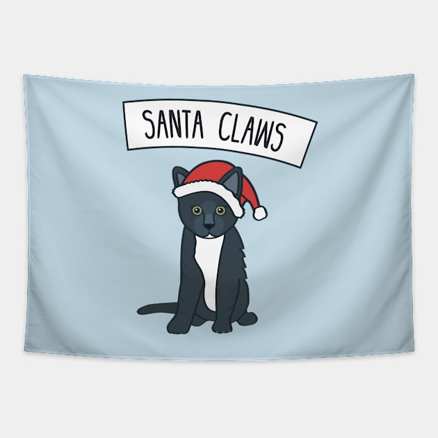 Santa Claws Tapestry by bestcatshrirts