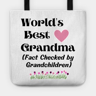 World's best grandma, Fact checked by grandchildren Tote