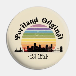 Portland Original Retro Rainbow Pin