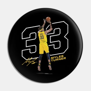 Myles Turner Indiana Outline Pin