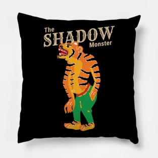 Vintage Tiger The Shadow Monster Pillow