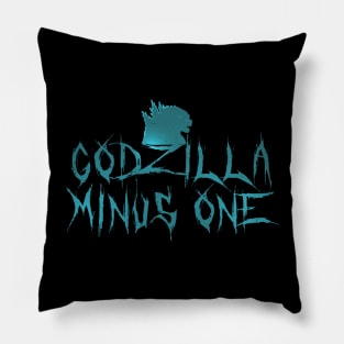 godzilla // blue glow Pillow