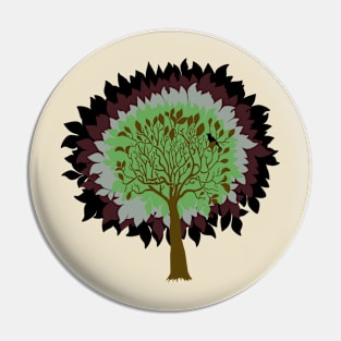 Tree of Life with singing blackbird Pin