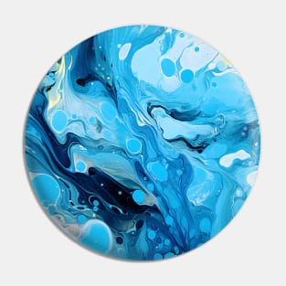 Cerulean Dreams Abstract Art Pin