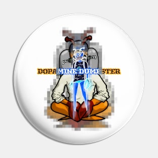 Dopamine Dumpster - Underwater Crustacean - mascot - word art - inverted Pin