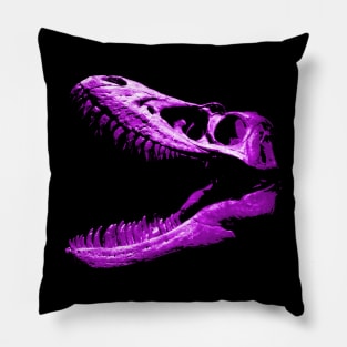 Dinosaur Skull Purple Pillow