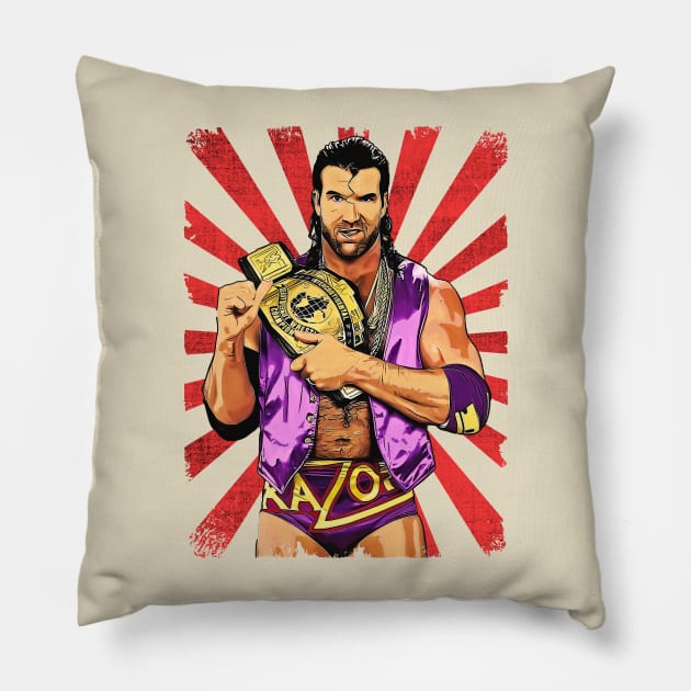 Razor Ramon Wrestling Vintage Fan Art Pillow by Sakonipopart