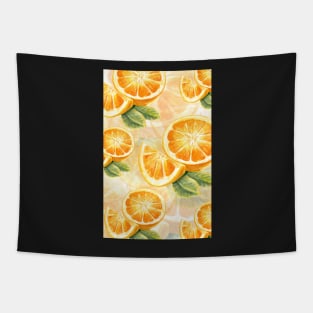 Orange fruit_pattern_2 Tapestry