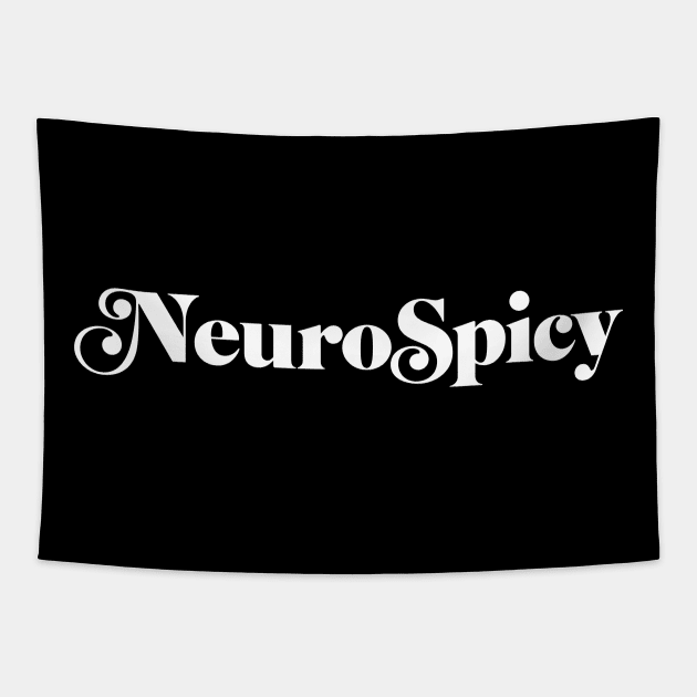 Neurospicy Ornate Logo in white Tapestry by DivvyBiscuits