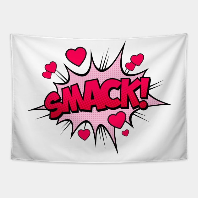 Smack Comic Text Tapestry by JunkyDotCom