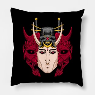 Oni geisha Pillow