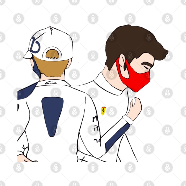 Charles Leclerc & Pierre Gasly by cutedrivers