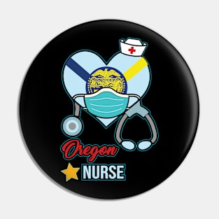 Oregon Nurse - Love RN LPN CNA State Nursing Gift Pin