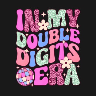 In My Double Digits Era Retro 10 Year Old 10th Birthday Girl T-Shirt