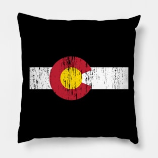 Retro Vintage Colorado State Flag Pillow
