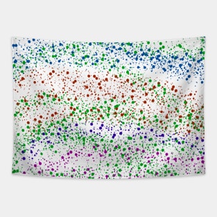 red blue green abstract splatter texture background Tapestry