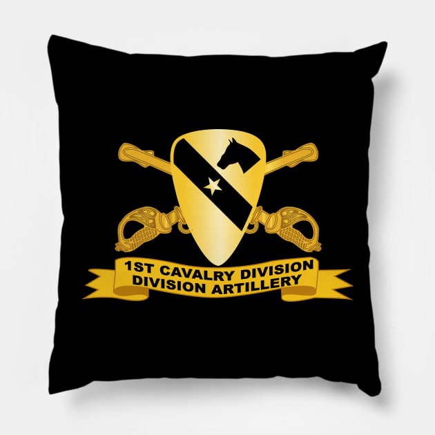 1st Cavalry Division - Division Artillery - w Cav Br - Ribbon Pillow by twix123844