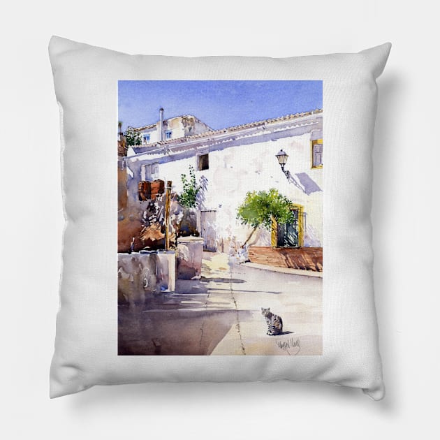 Rincon De Instinción - Corner of a village Pillow by margaretmerry